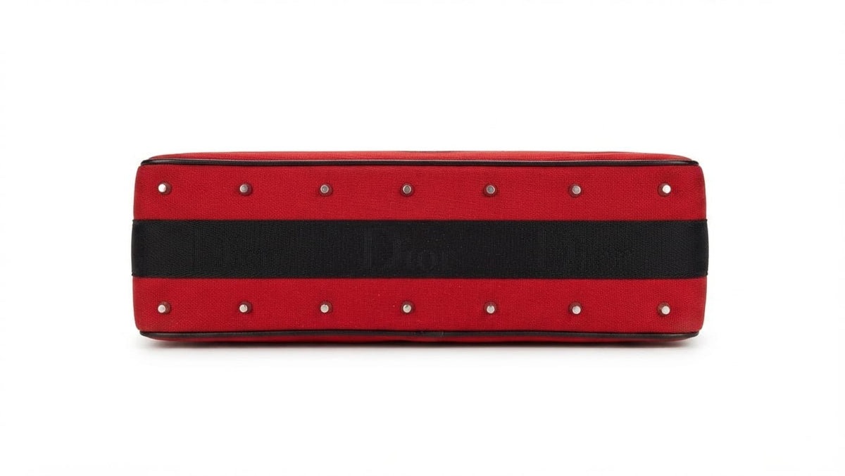 Christian Dior Hardcore Flap Canvas, Red, Canvas, Handbag