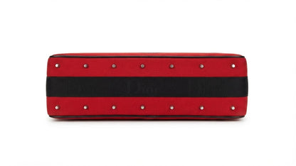 Christian Dior Hardcore Flap Canvas, Red, Canvas, Handbag