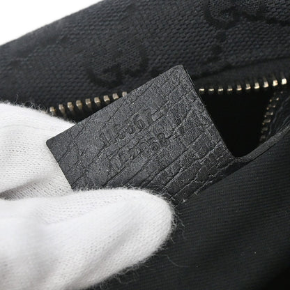 Gucci Horsebit Hobo GG Canvas, Black, Canvas, Handbag