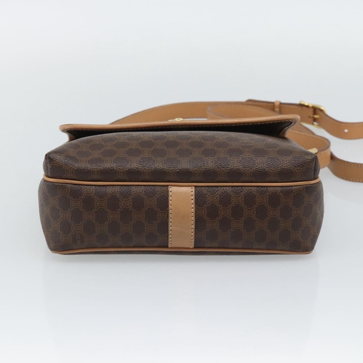 Celine Macadam Canvas, Brown, Canvas, Shoulder Bag