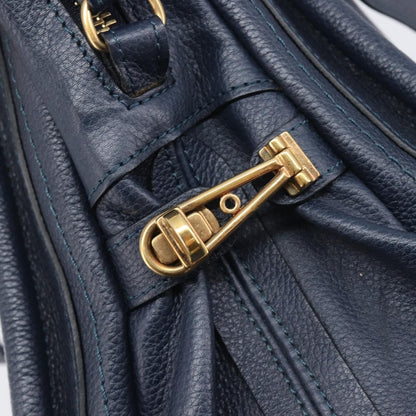 Chloe Paraty Top Handle Leather, Navy, Leather, Handbag