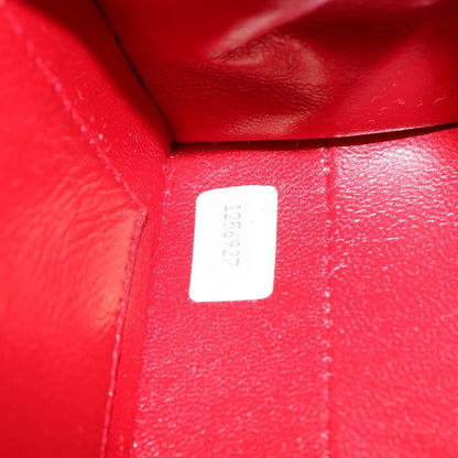 Chanel Vintage Chain Evening Mixed Quilt Lambskin, Red, Leather, Clutch