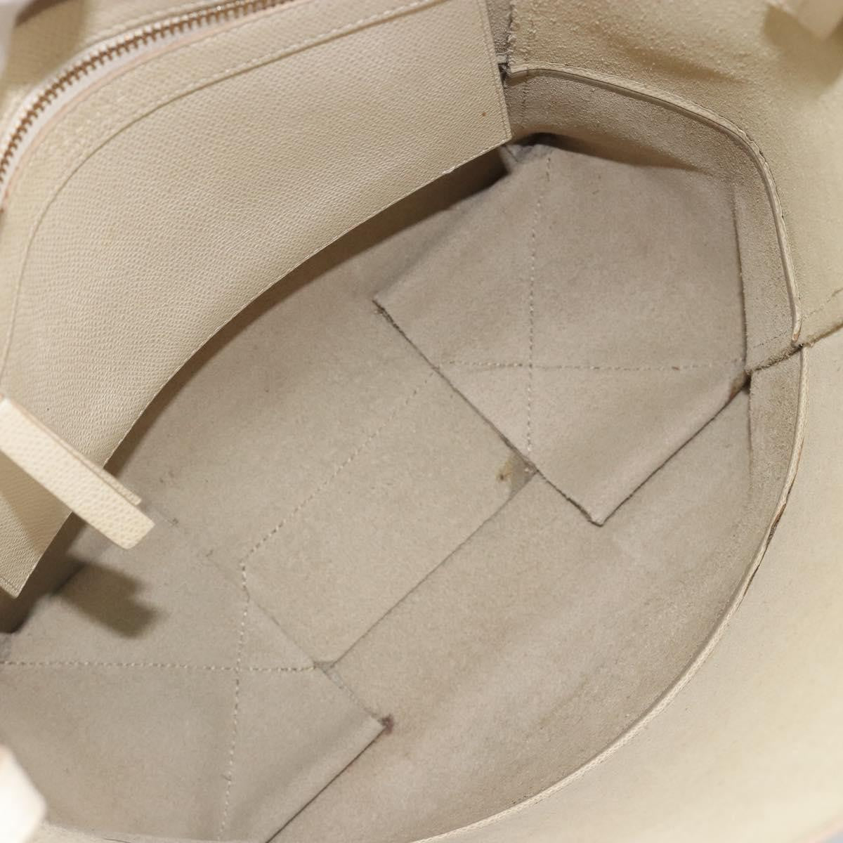 Celine Vertical Bi-Cabas Tote Leather, Beige, Leather, Tote Bag