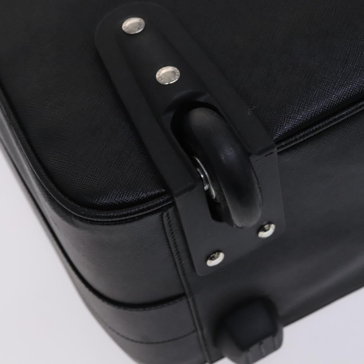 Prada Expandable Front Zip Boston Tessuto, Black, Leather, Travel Bag