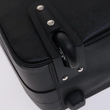 Prada Expandable Front Zip Boston Tessuto, Black, Leather, Travel Bag