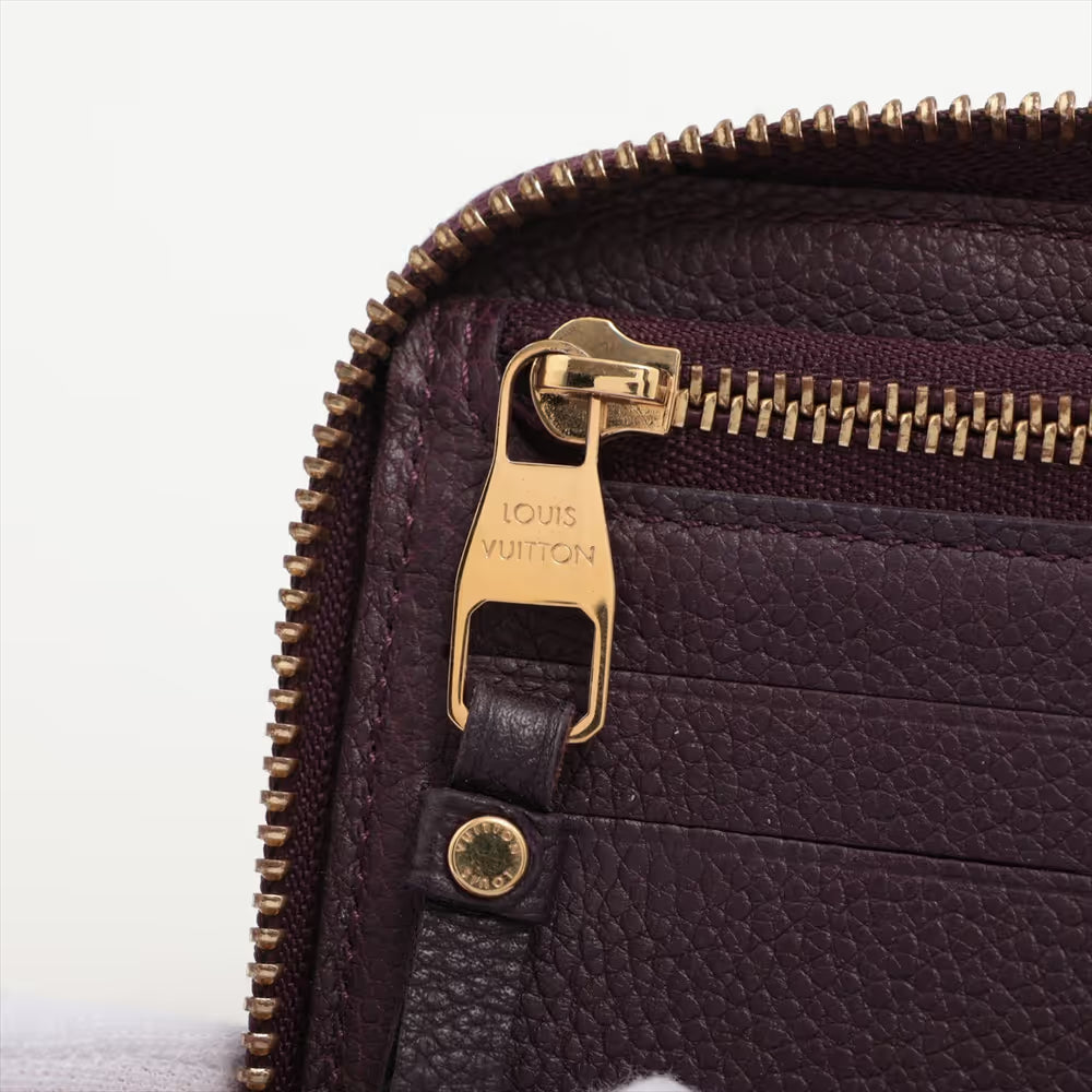 Louis Vuitton Zippy wallet Leather, PURPLE, LEATHER, Wallets