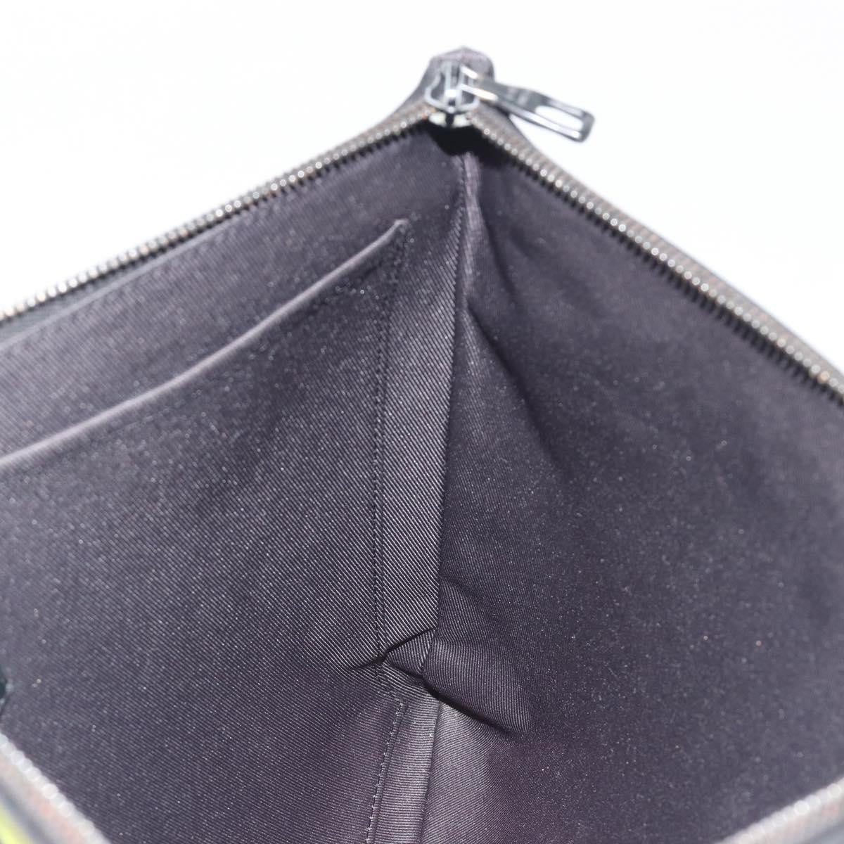 Louis Vuitton Pochette A4 Rainbow Taiga Leather, Black, Leather, Clutch