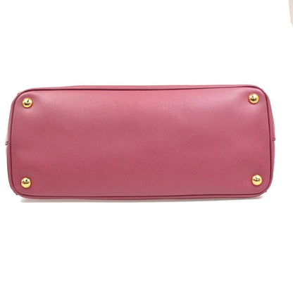 Prada Double Zip Lux Convertible Tote Saffiano Leather, Pink, Leather, Tote Bag