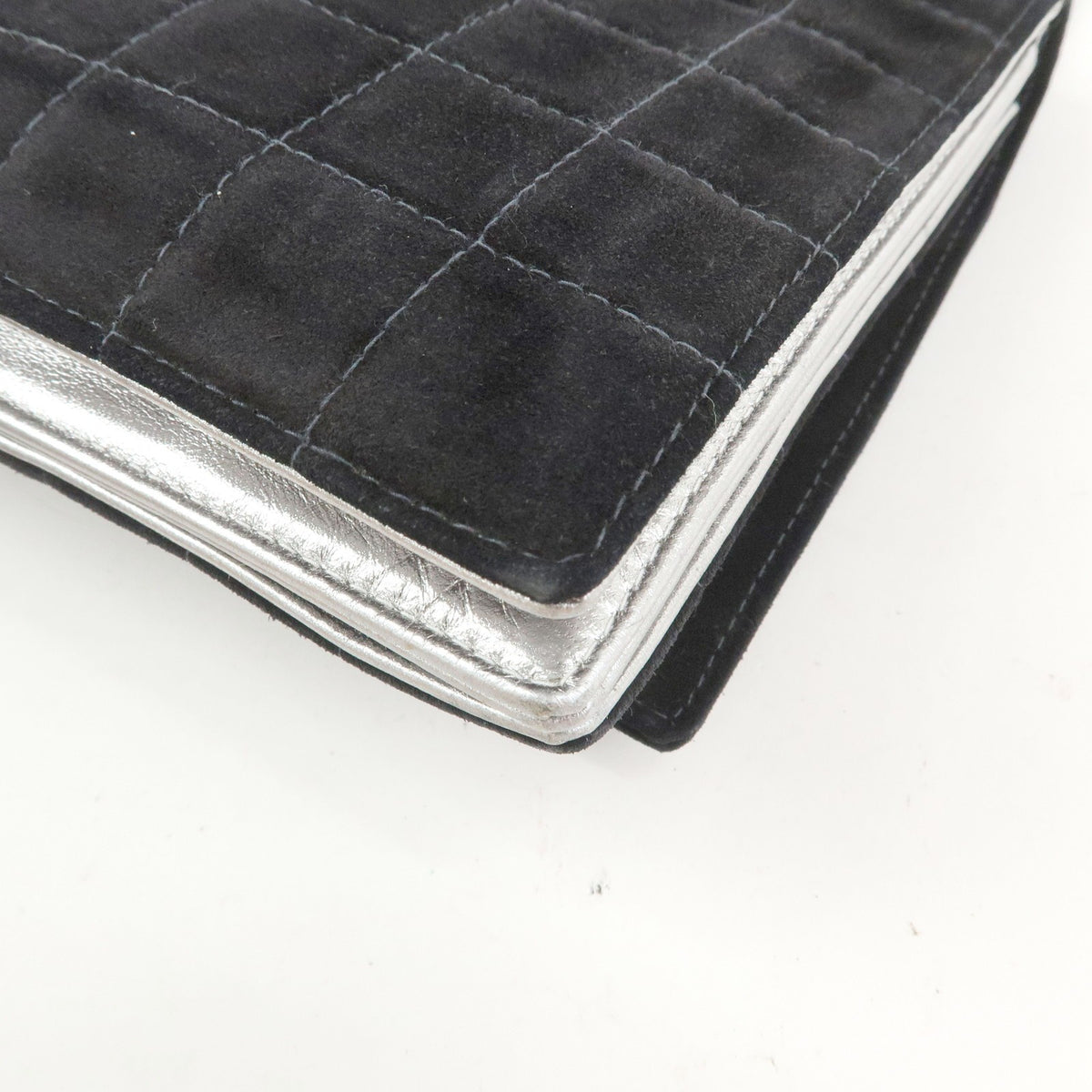 Chanel Chocolate Bar Mademoiselle Flap Quilted Leather, Black, Suede, Handbag