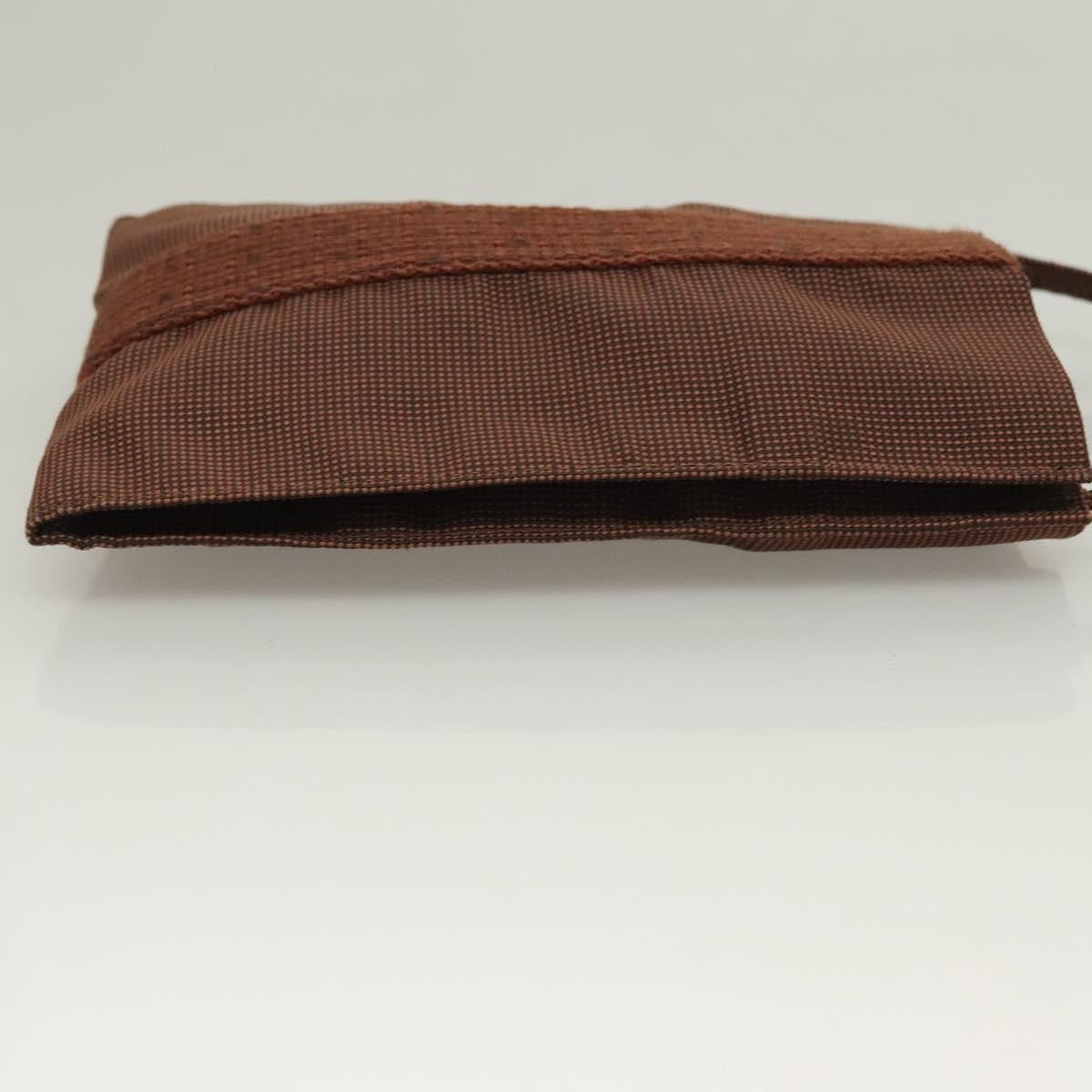 Hermes Herline Canvas, Brown, Canvas, Crossbody Bag