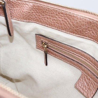 Gucci Bella Convertible Top Handle Leather, Pink, Leather, Handbag