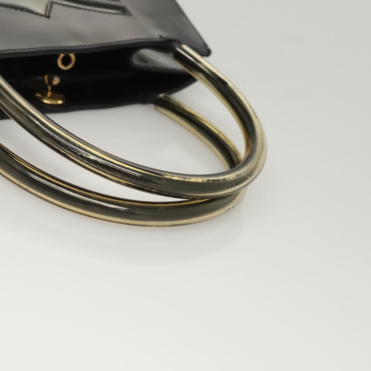 Salvatore Ferragamo Vintage Patent leather, Black, Patent Leather, Handbag