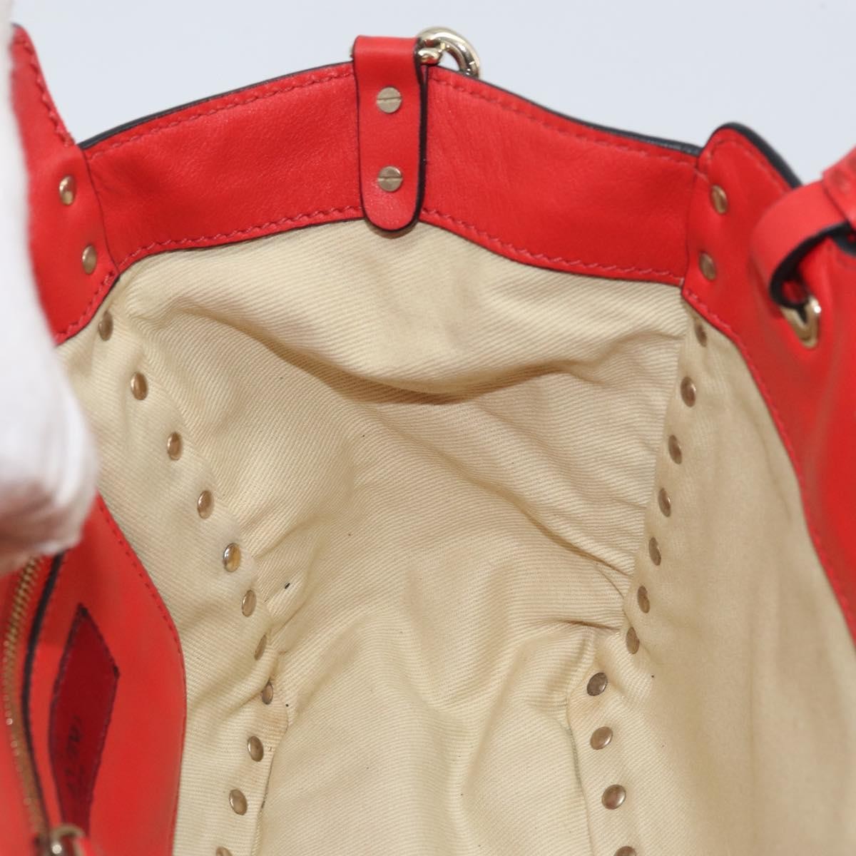 Valentino Garavani Rockstud Tote Soft Leather, Red, Leather, Tote Bag