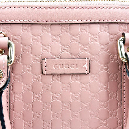 Gucci Convertible Dome Satchel Microguccissima Leather, Pink, Leather, Handbag
