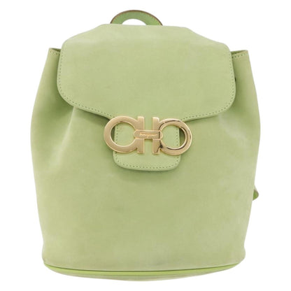 Salvatore Ferragamo Gancini Suede, Green, Suede, Backpack