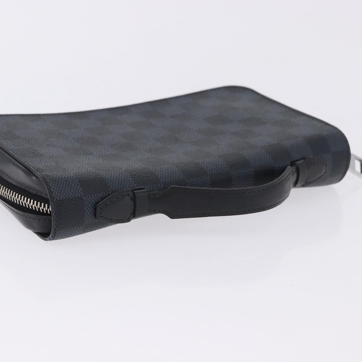 Louis Vuitton Zippy XL Damier Leather, Black, Canvas, Wallet