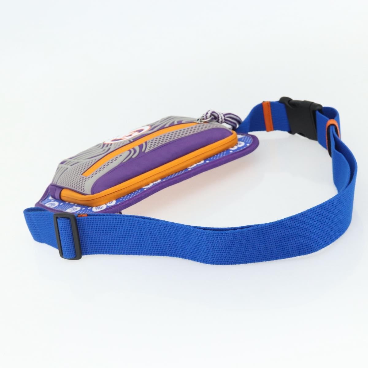 Gucci Panelled Front Pocket Belt GG Jacquard Nylon and Rubber, Purple, Nylon, Handbag