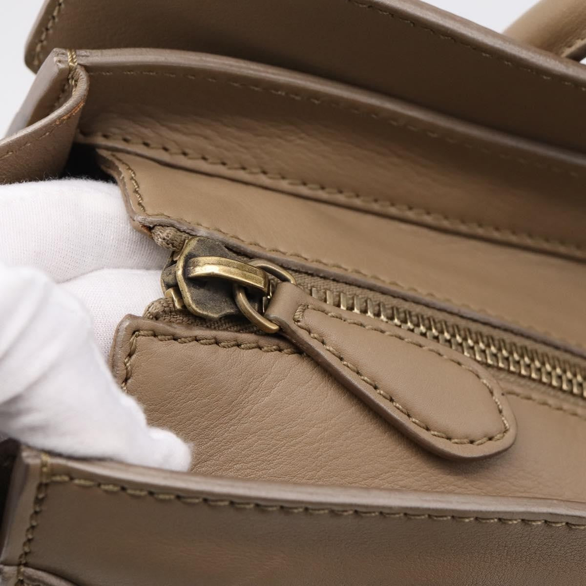 Celine Shopper Luggage Leather, Beige, Leather, Handbag