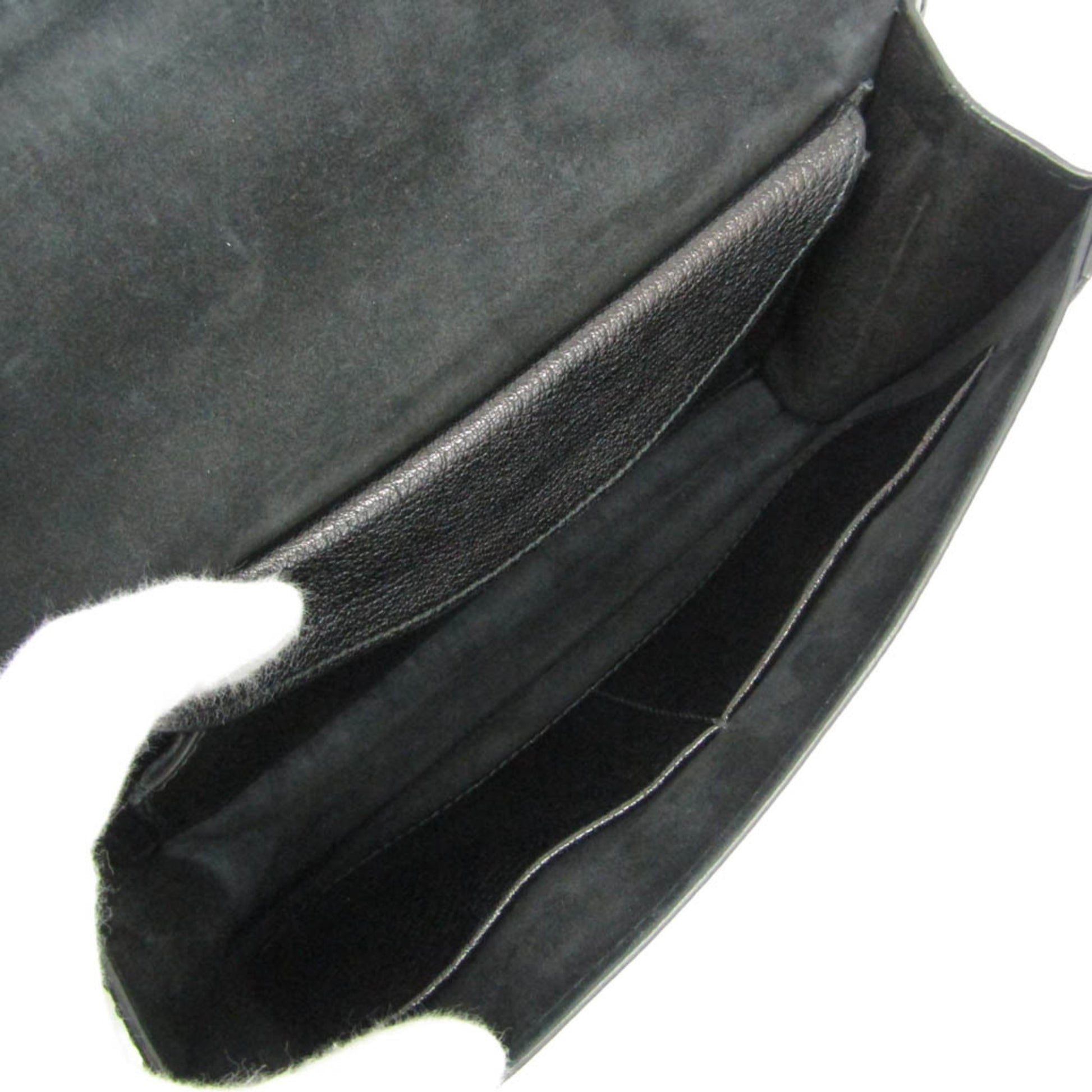 Christian Dior J'Adior Flap Leather, Black, Leather, Shoulder Bag
