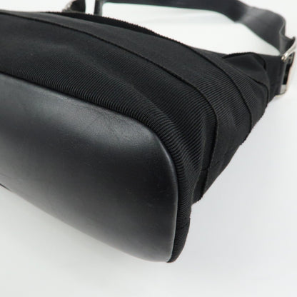 Salvatore Ferragamo Vara Leather, Black, Canvas, Tote Bag