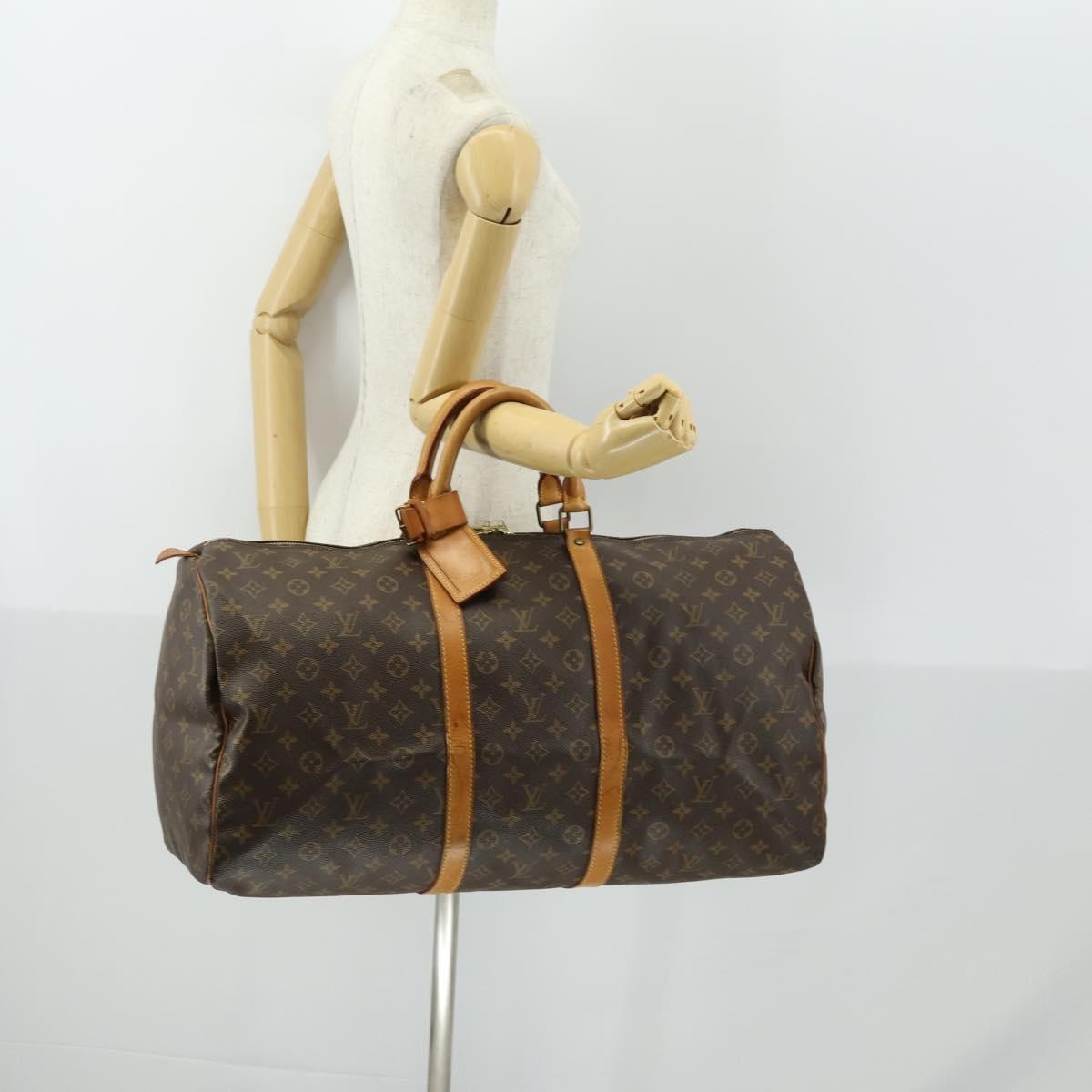 Louis Vuitton Keepall Monogram Canvas, Brown, Canvas, Travel Bag
