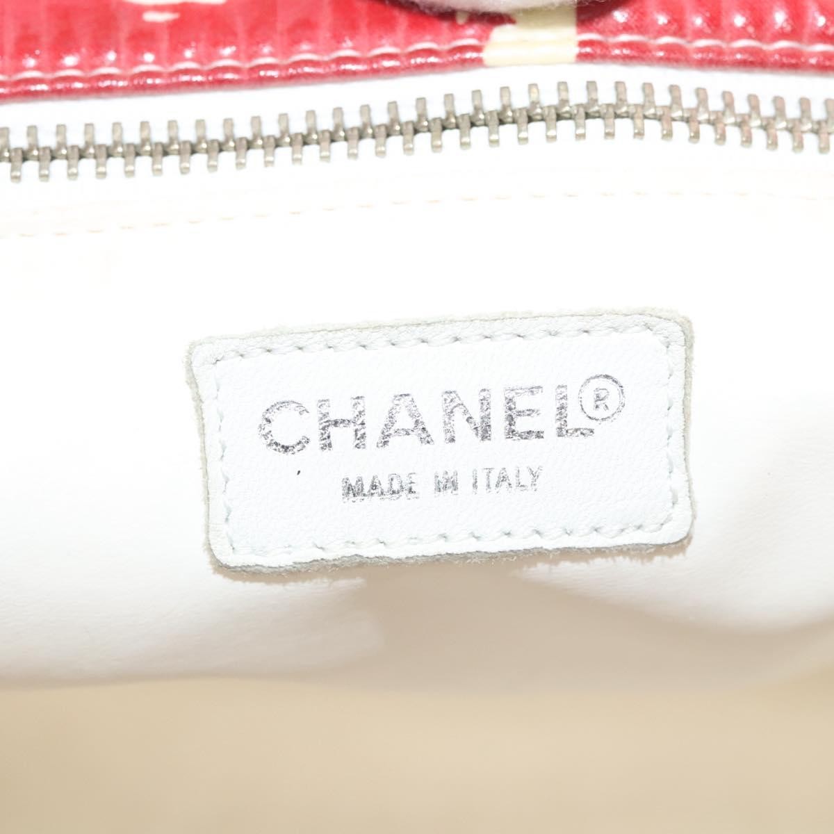 Chanel Vintage Floral Tote Patent leather, Red, Patent Leather, Tote Bag