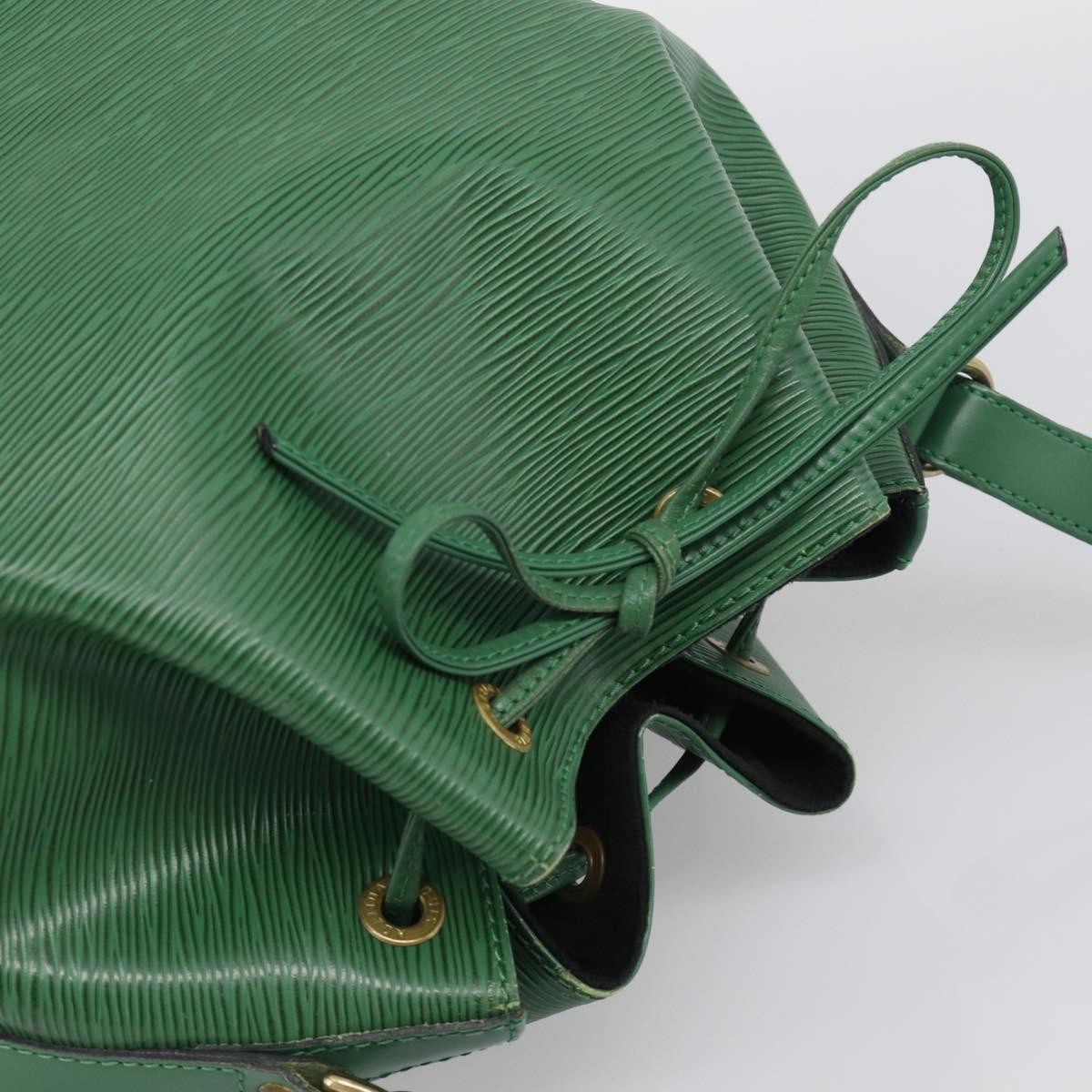 Louis Vuitton Petit Noe Epi Leather, Green, Leather, Handbag