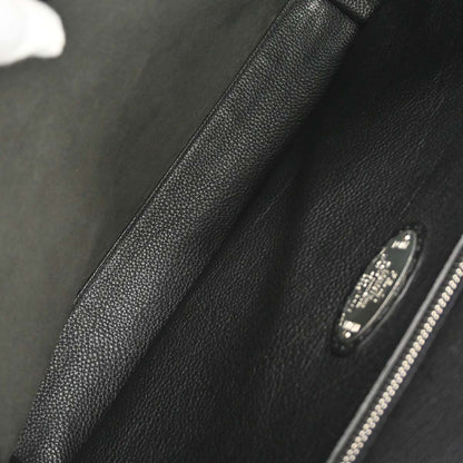 Fendi Selleria Peekaboo Fit Leather, Black, Leather, Handbag
