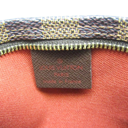 Louis Vuitton Trousse Make Up Damier, Brown, Canvas, Clutch
