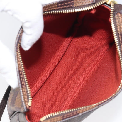Louis Vuitton Trousse Make Up Damier, Brown, Canvas, Clutch