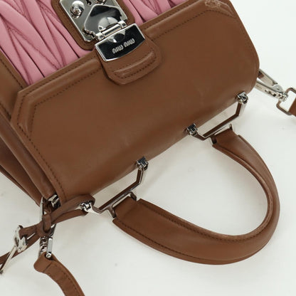 Miu Miu Convertible Top Handle Satchel Matelasse Leather, Pink, Leather, Handbag