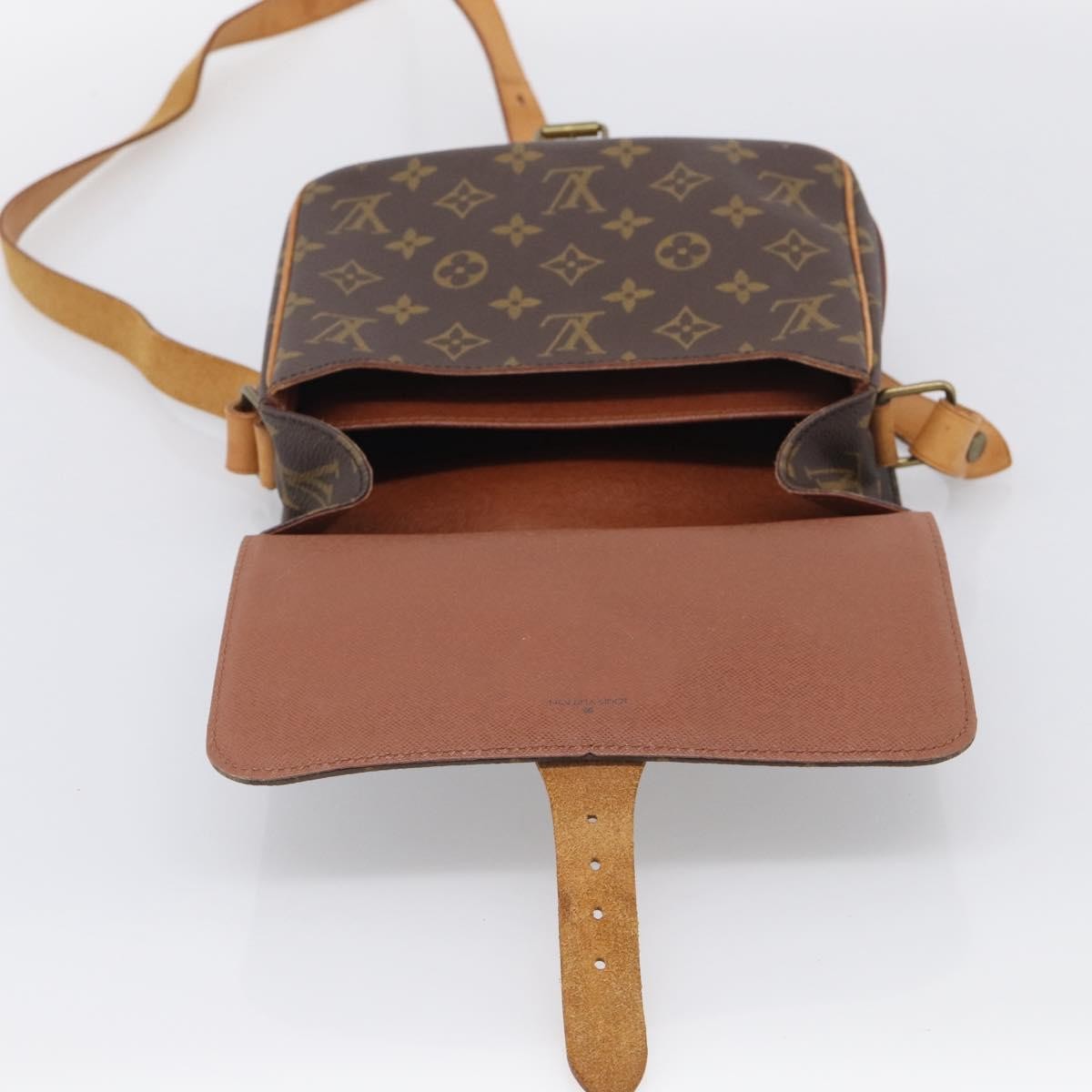Louis Vuitton Cartouchiere Monogram Canvas, Brown, Canvas, Handbag
