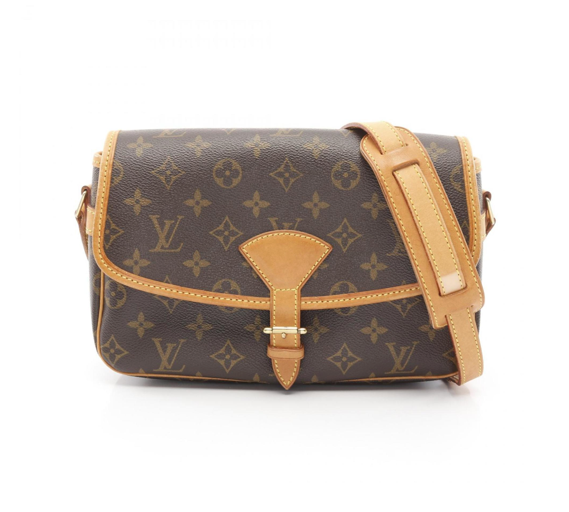 Louis Vuitton Sologne, Brown, Canvas, shoulder