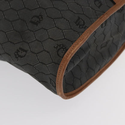 Christian Dior Vintage Honeycomb Canvas, Black, Canvas, Shoulder Bag
