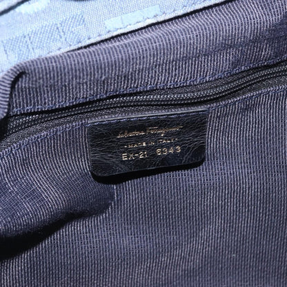 Salvatore Ferragamo Gancini Canvas, Navy, Canvas, Crossbody Bag