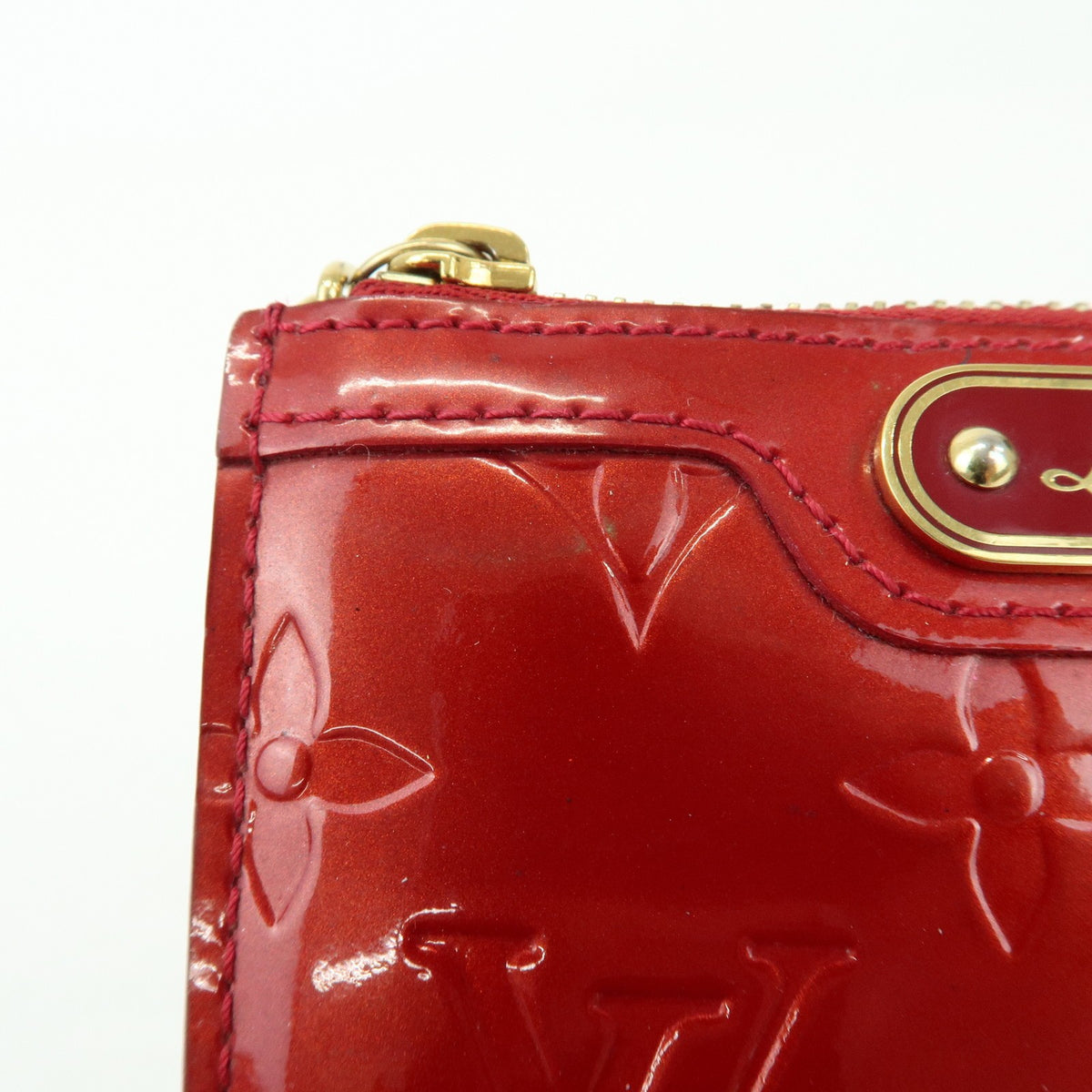 Louis Vuitton Pochette Clés Patent Leather, Red, Patent Leather, Wallet