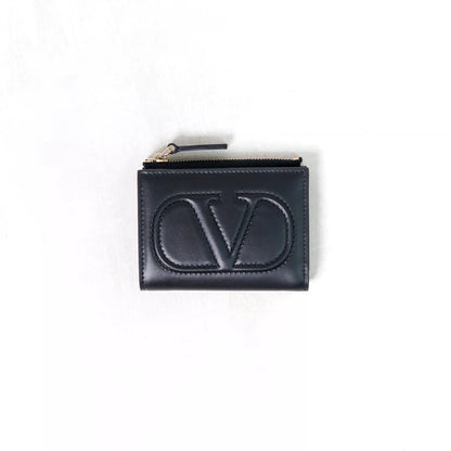 Valentino Garavani Rockstud Pouch Leather, NAVY, LEATHER, Clutche & pouche