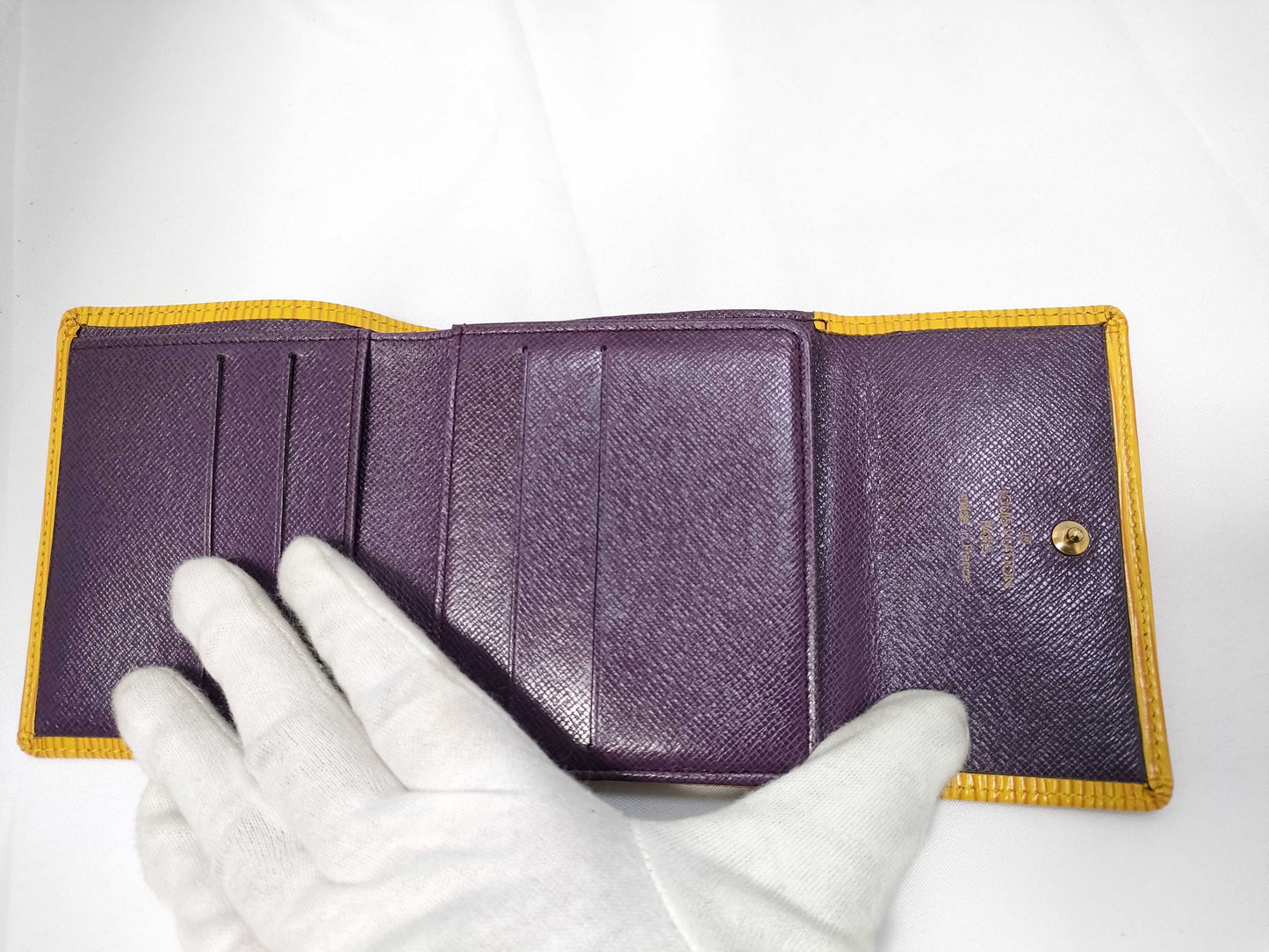 Louis Vuitton Compact Porte Tresor International Wallet Epi Leather, Yellow, Leather, Wallet