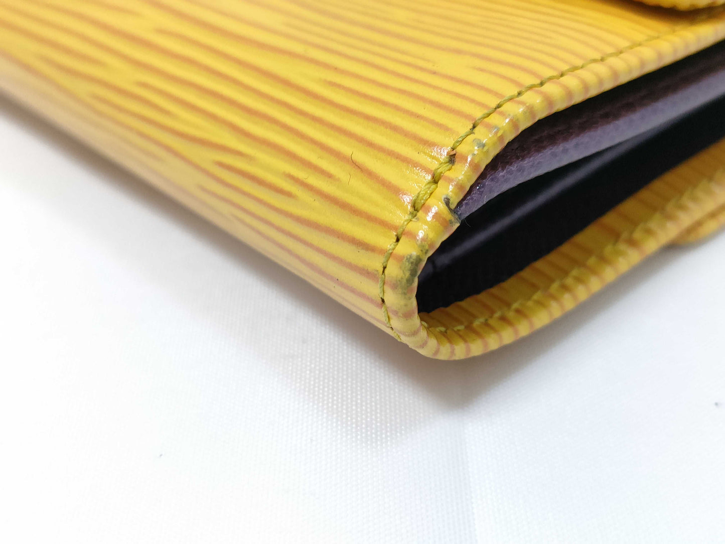 Louis Vuitton Compact Porte Tresor International Wallet Epi Leather, Yellow, Leather, Wallet