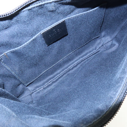 Gucci Horsebit Slim GG Denim with Leather, Black, Leather, Shoulder Bag