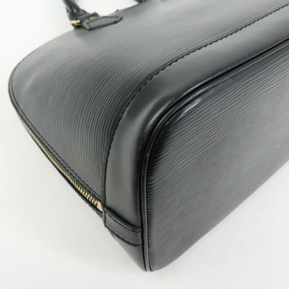 Louis Vuitton Alma Epi Leather, Black, Leather, Handbag