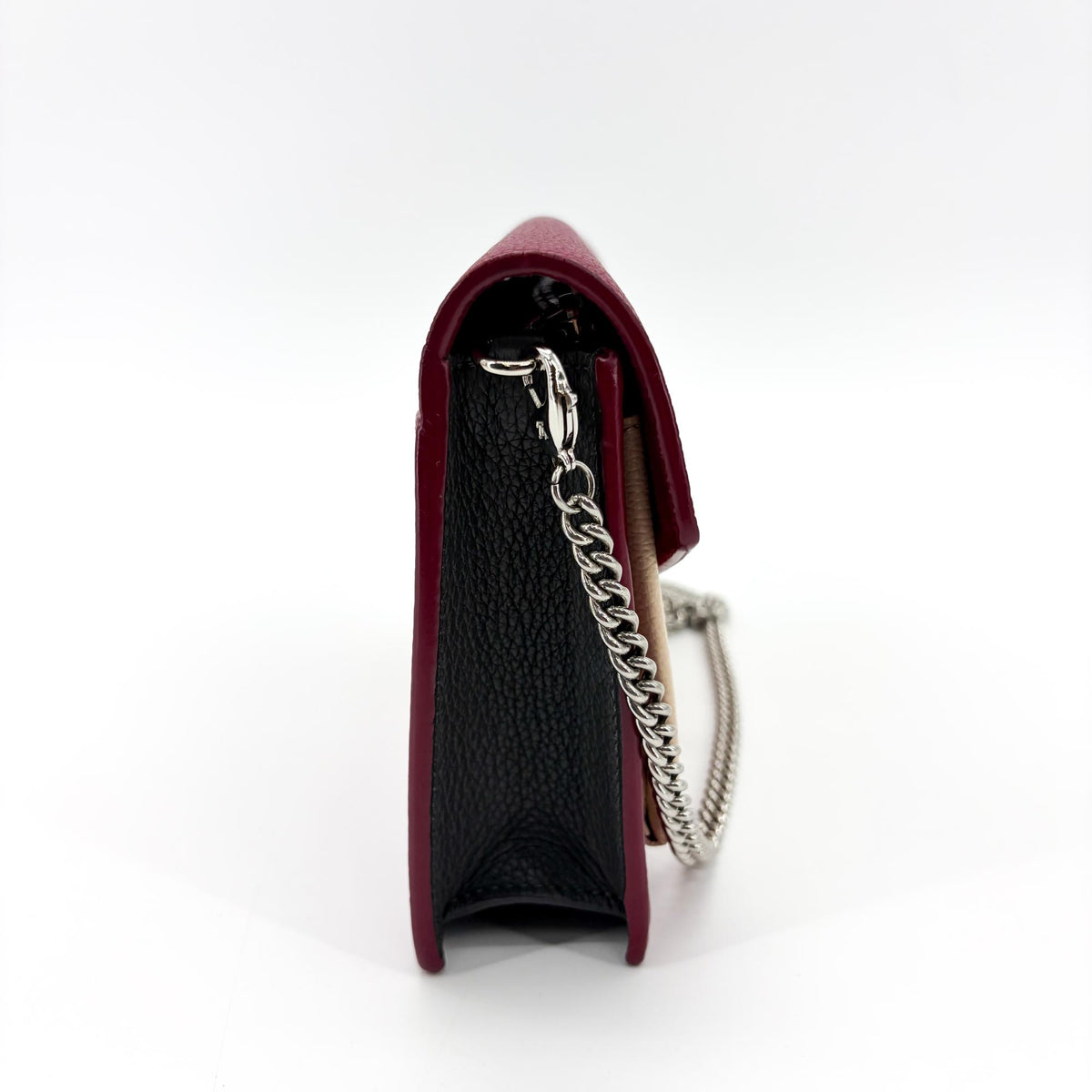 Louis Vuitton Lockme Chain Leather, Red, Calfskin, Handbag