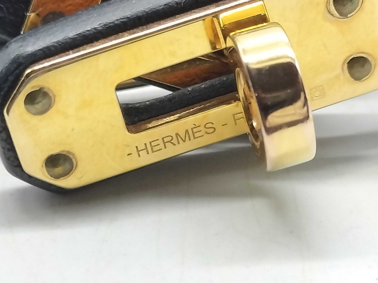 Hermes Kelly Double Tour Bracelet Leather, Neutral, Leather, Bracelet