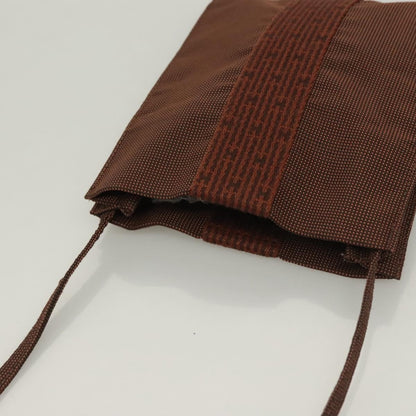 Hermes Herline Canvas, Brown, Canvas, Crossbody Bag