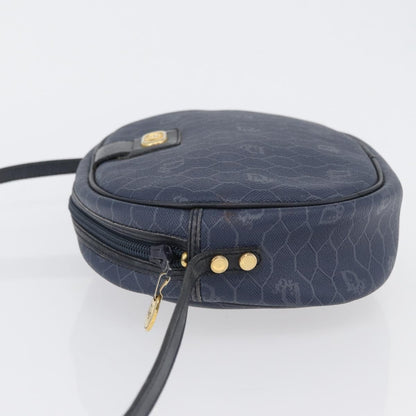 Christian Dior Vintage Honeycomb Canvas, Navy, Canvas, Shoulder Bag