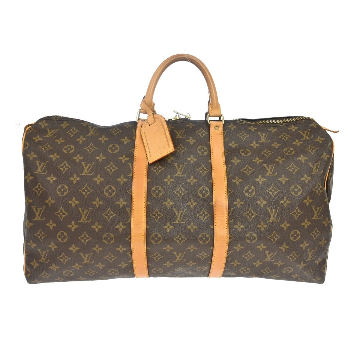 Louis Vuitton Keepall Monogram, Brown, Canvas, Travel Bag