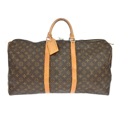 Louis Vuitton Keepall Monogram, Brown, Canvas, Travel Bag