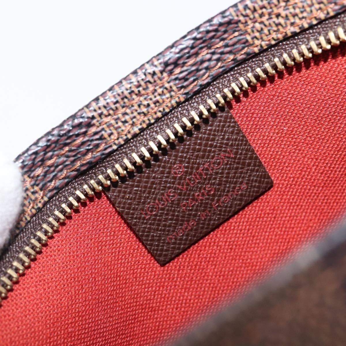 Louis Vuitton Trousse Make Up Damier, Brown, Canvas, Clutch