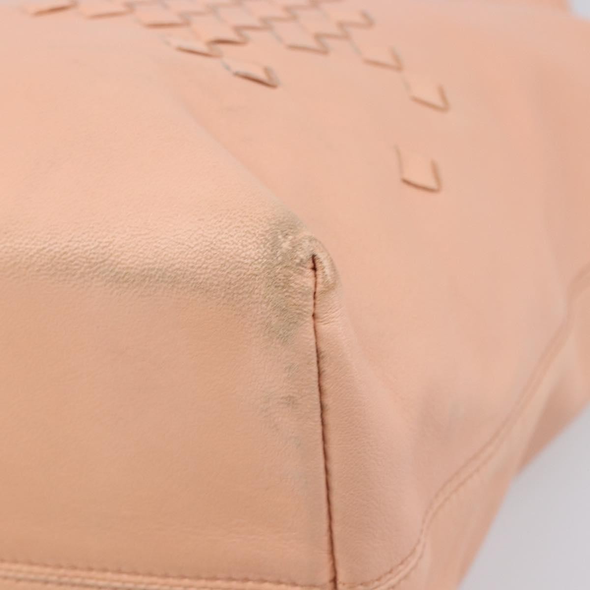 Bottega Veneta Regent Leather with Intrecciato Detail, Pink, Leather, Tote Bag