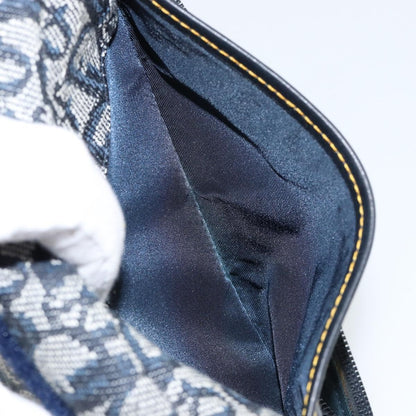 Christian Dior Vintage Saddle Coin Purse Diorissimo Canvas, Blue, Canvas, Card Holder